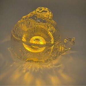 Vintage Shannon Crystal Heavy Snail Covered Candy Dish